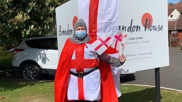 Coventry care home Residents visited by St. George